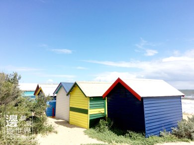 Travel Australia Melbourne Brighton Beach Bathing Boxes Colourful Huts 澳洲墨爾本彩虹小屋